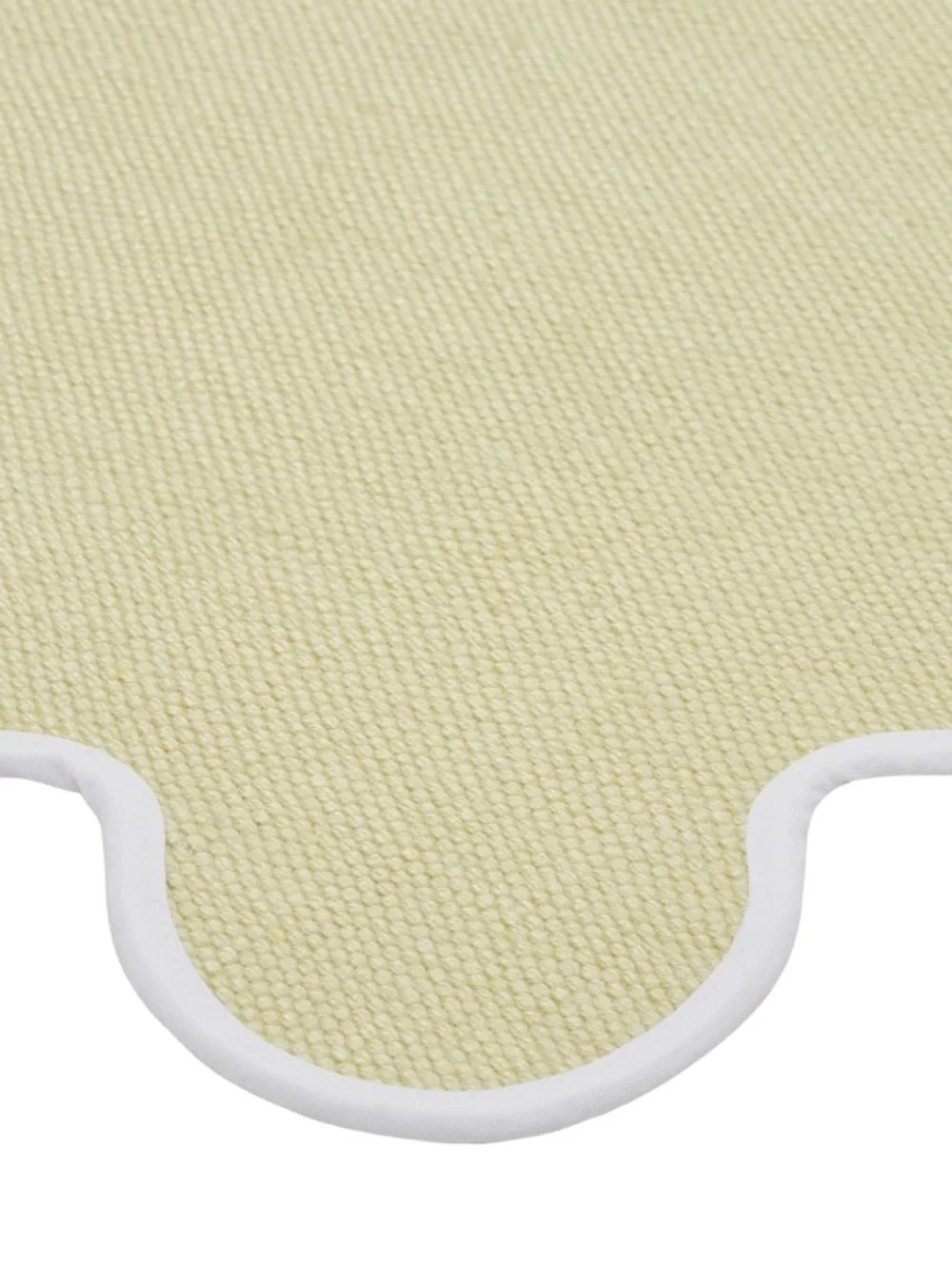 My Texas House Yellow Scallop Indoor/Outdoor Layering Rug 24”x38”